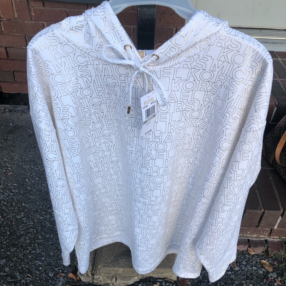 Michael Kors White Graphic Hoodie